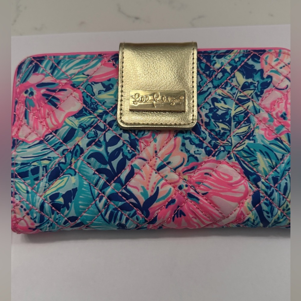 Lilly Pulitzer Pink and Blue Floral Wallet